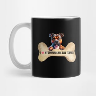 I Love My Staffordshire Bull Terrier Mug